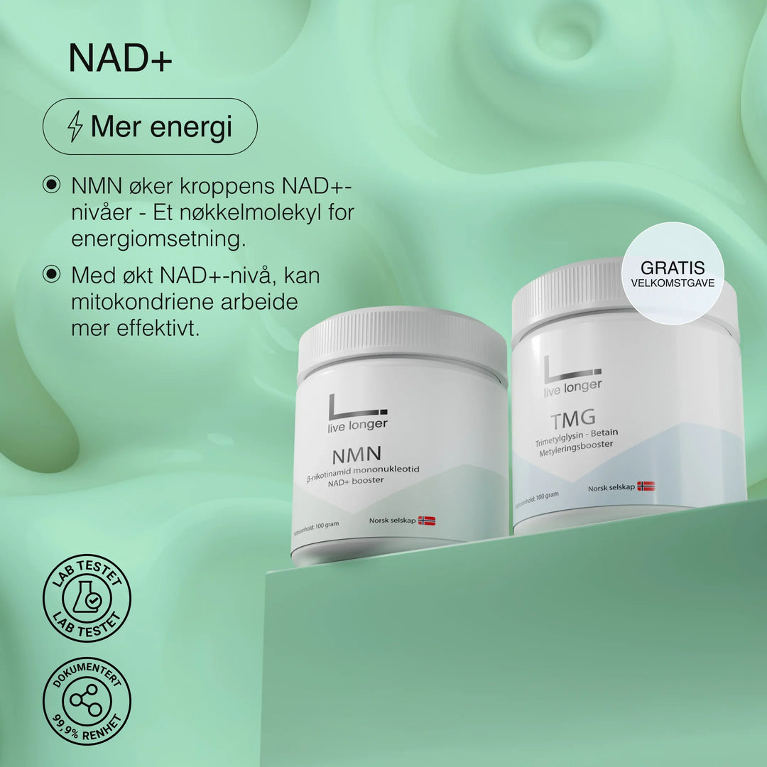 NMN NAD+ Mer energi - Live Longer