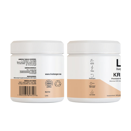 Kreatin Monohydrat 200 Mesh - Live Longer