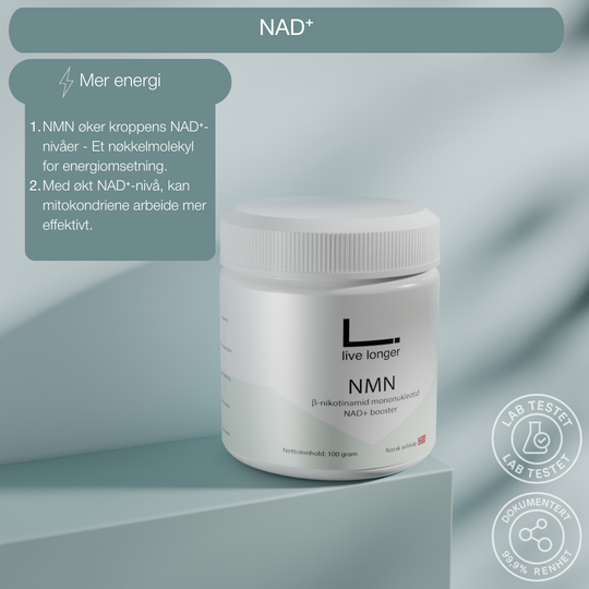 NMN NAD+ Mer energi - Live Longer