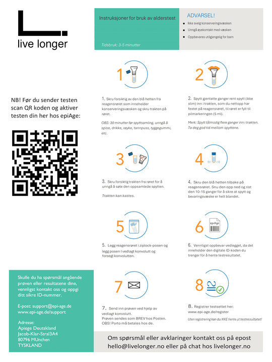 epiAge instruction Norwegian